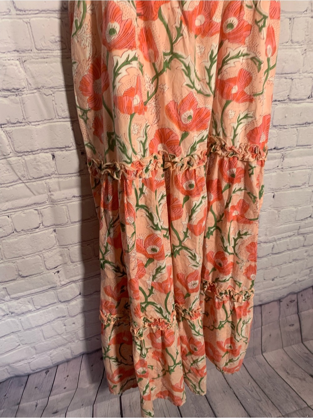 Madison Mathews Womens Maxi Tank Dress Pink Floral Size M Preppy Vacation Cruise - Picture 3 of 8